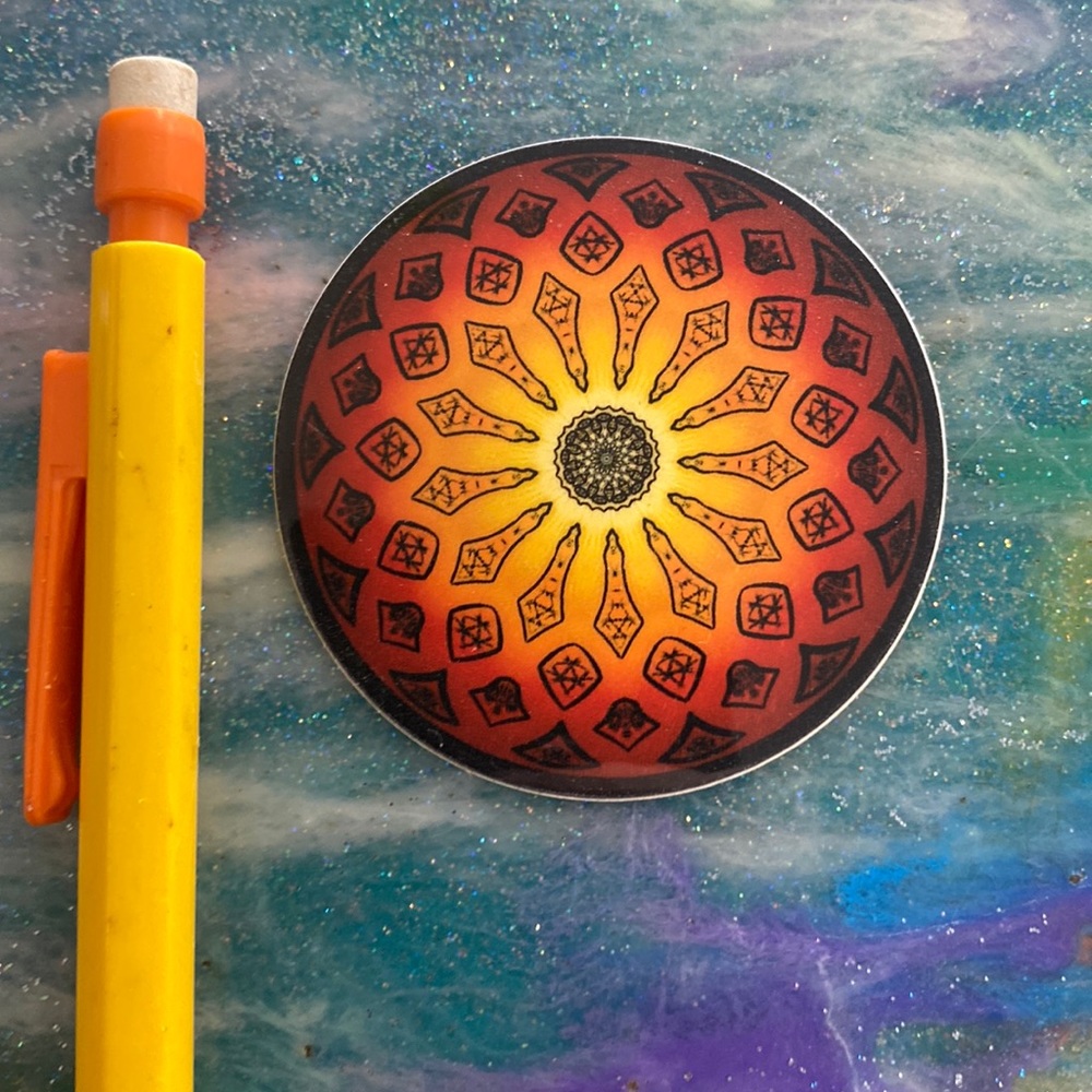 Sunburst mendala sticker